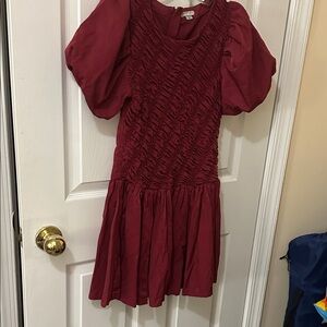 Habitual Kids Dress in Deep Red